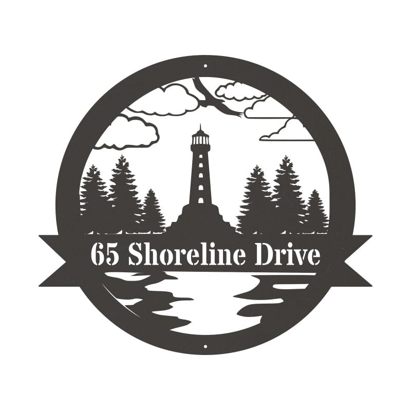 Lighthouse Metal Sign