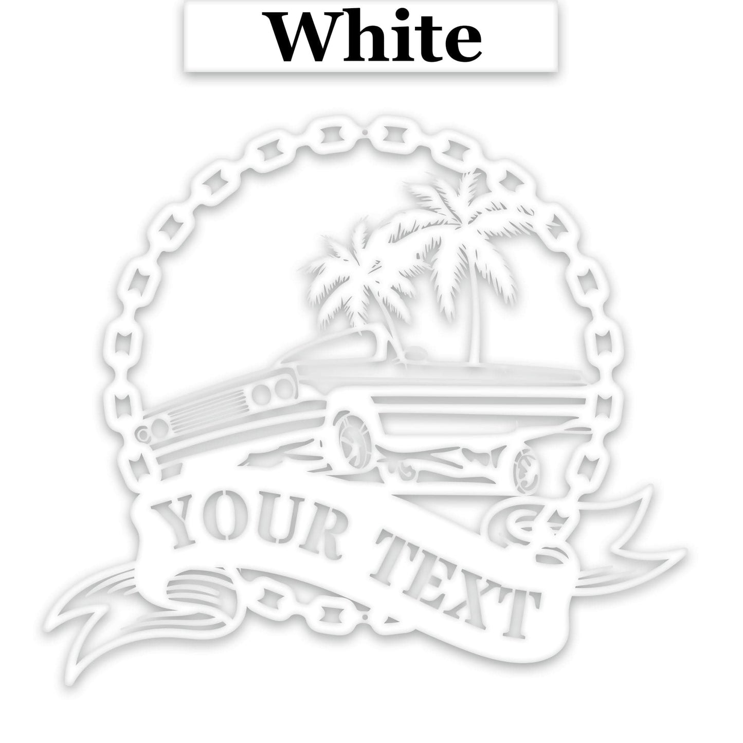 Low Rider Hydraulic Car Personalized Metal Sign