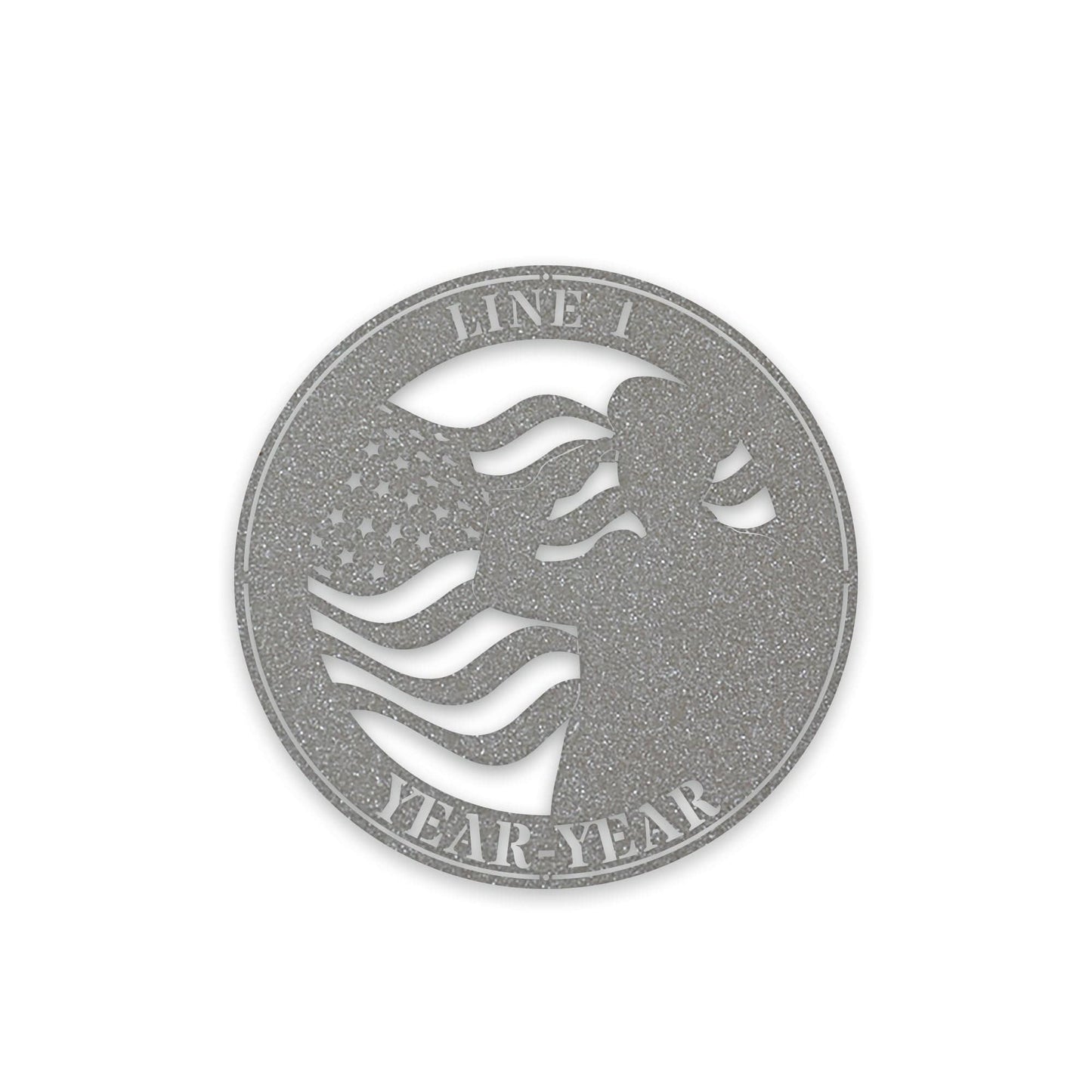 Military Fallen Soldier Memorial Salute with Flag Personalized Metal Sign