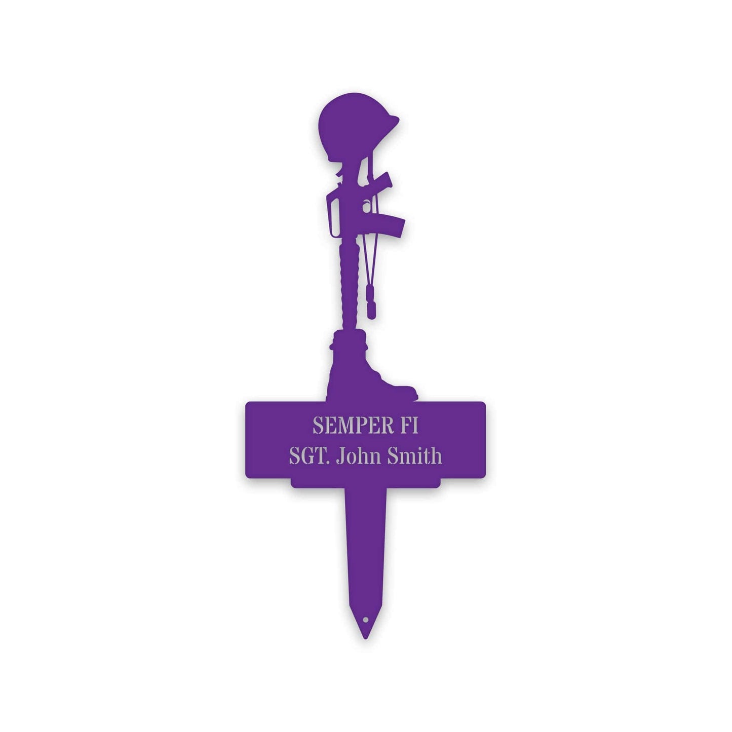 Military Memorial Stake - Personalized