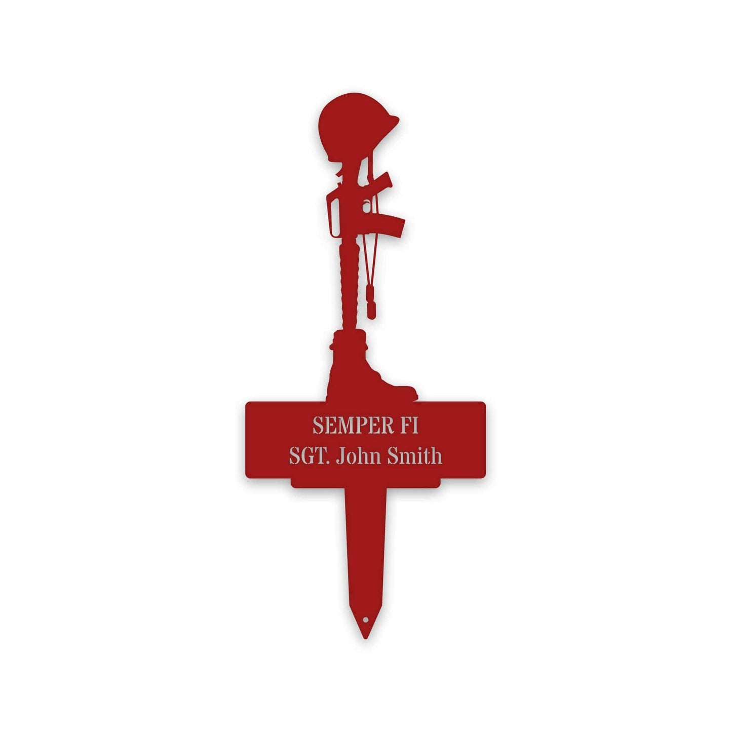 Military Memorial Stake - Personalized
