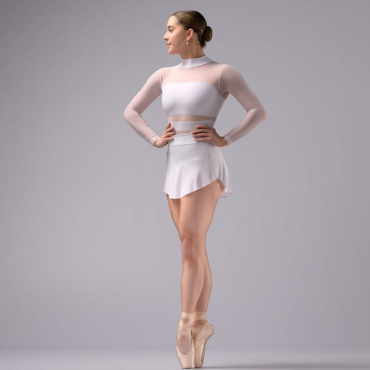 White Ballet Pull On Skirt - Demi