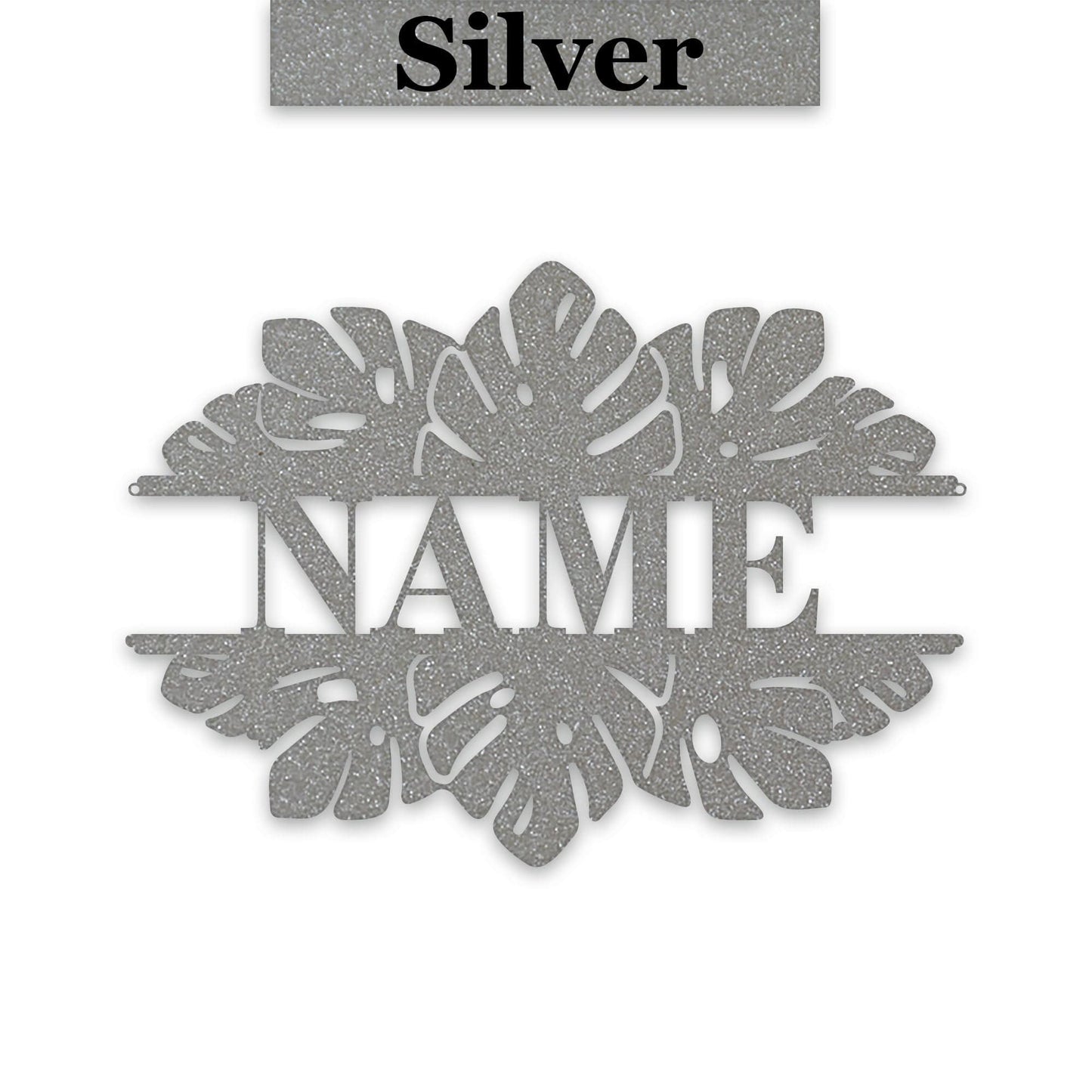 Monstera Split Leaf Personalized Metal Sign
