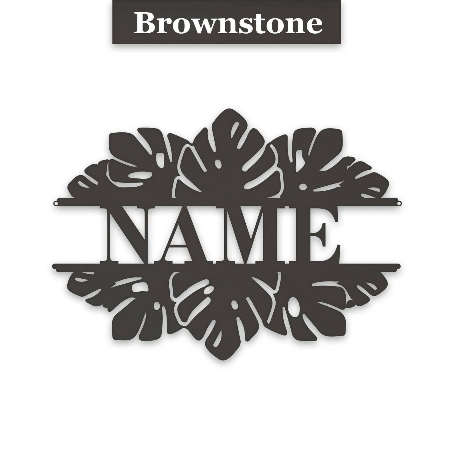 Monstera Split Leaf Personalized Metal Sign