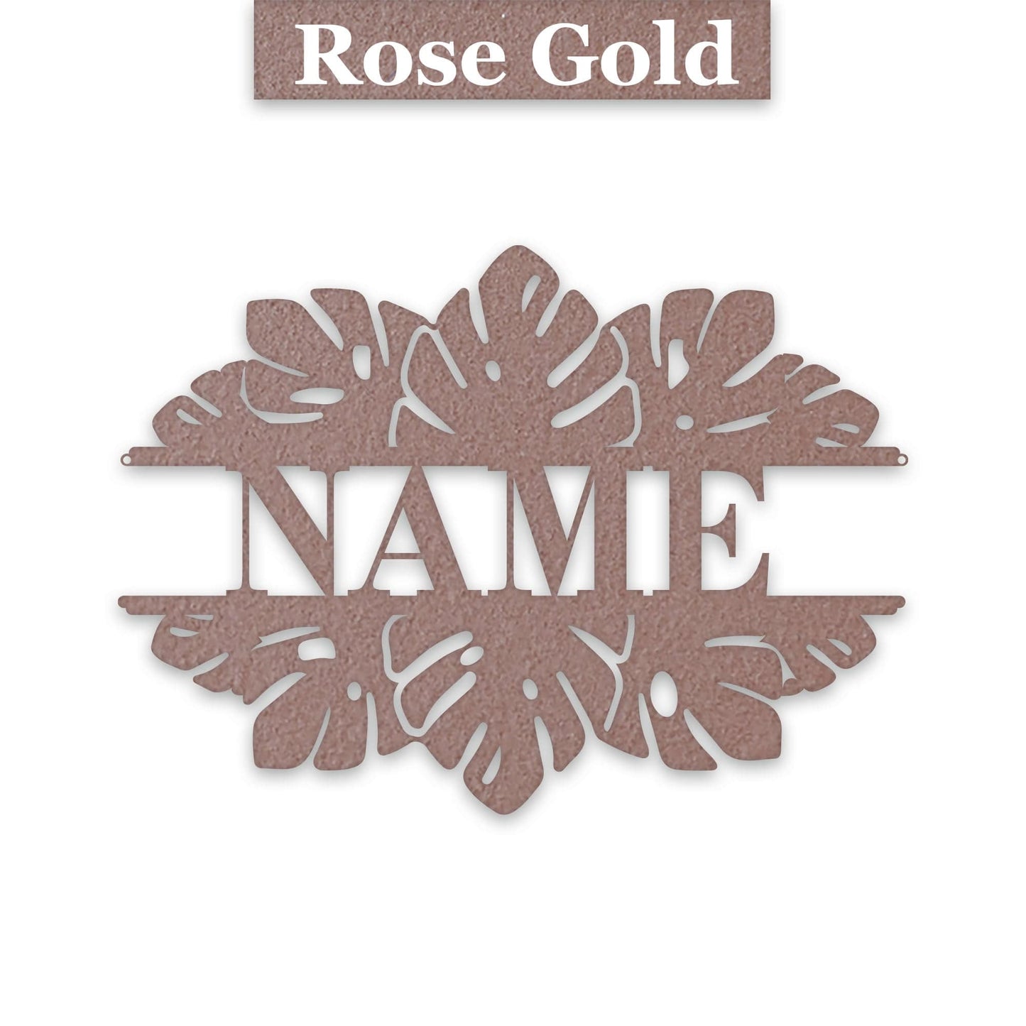 Monstera Split Leaf Personalized Metal Sign