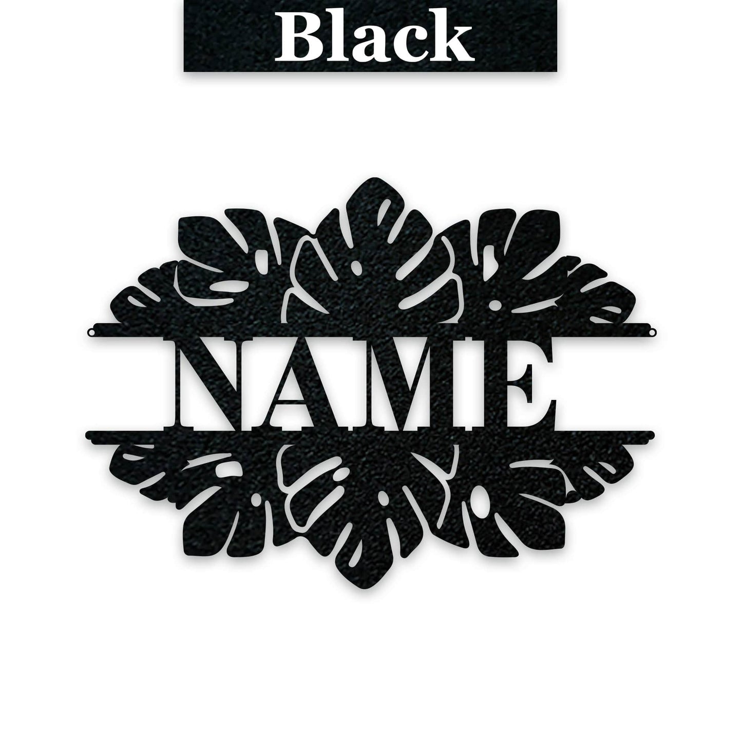 Monstera Split Leaf Personalized Metal Sign