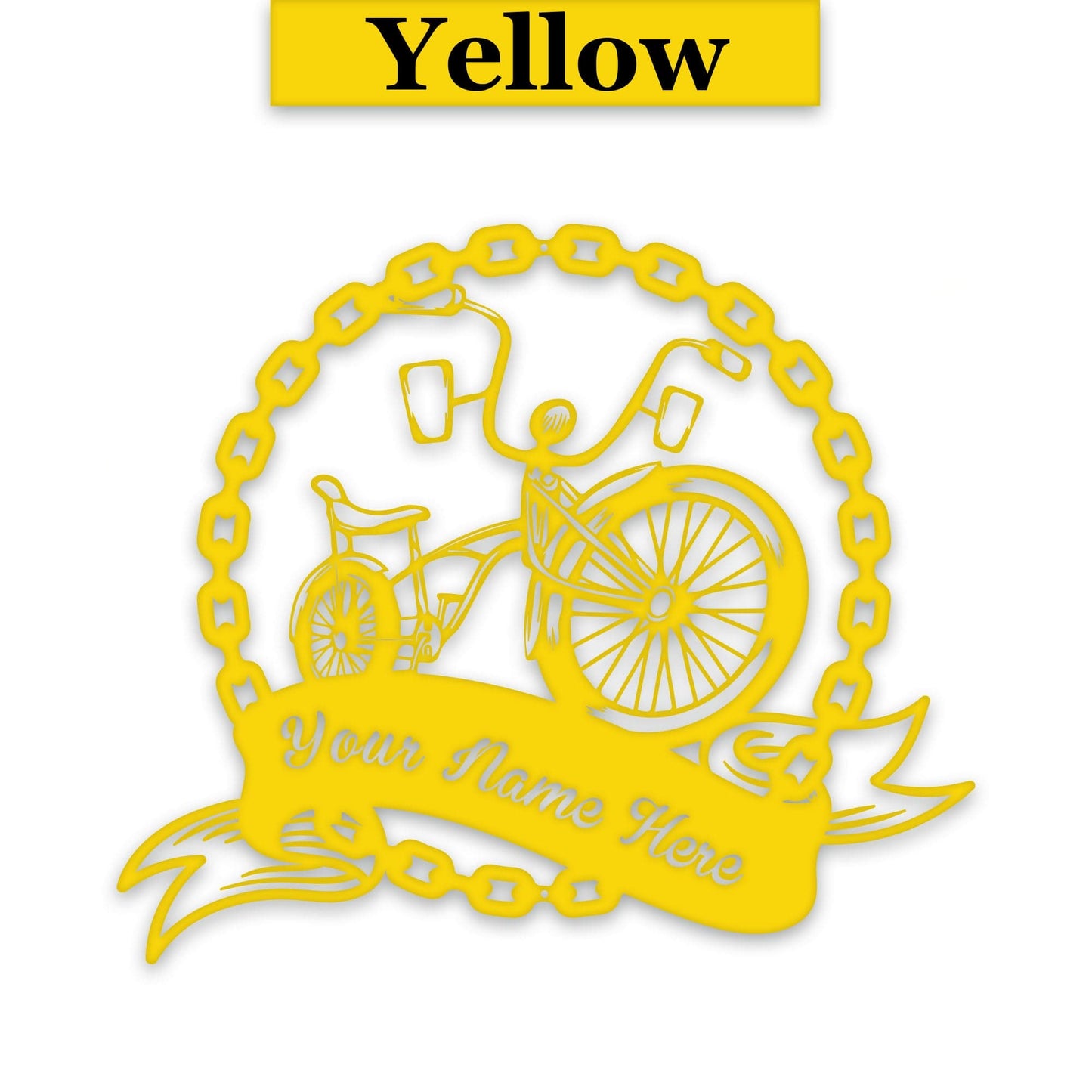 Nostalgic Old School Banana Bike Personalized Metal Sign