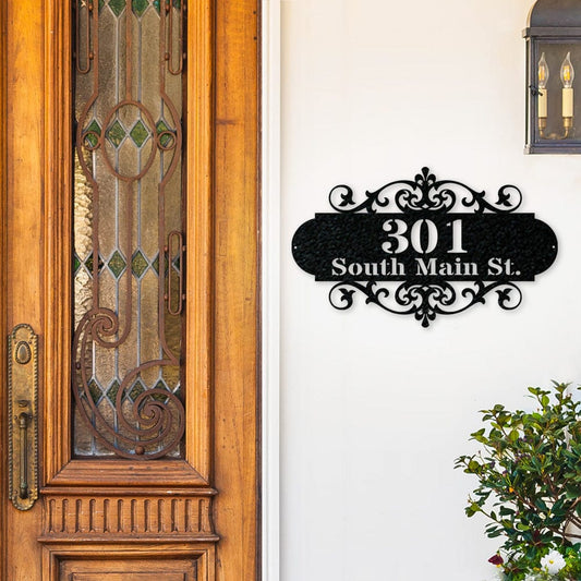 Ornate Address Plaque Metal Sign