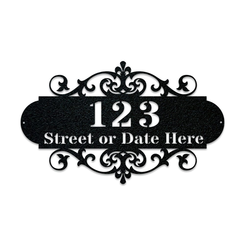 Ornate Address Plaque Metal Sign