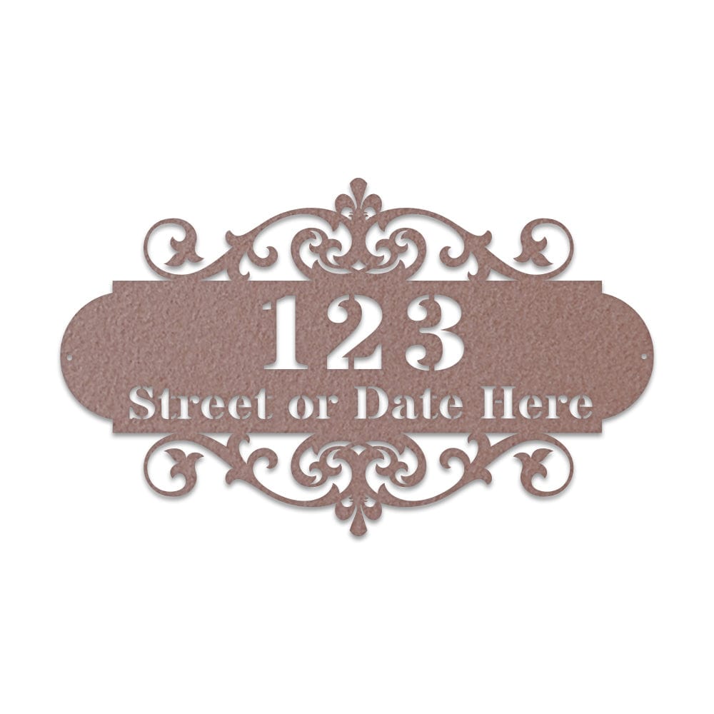 Ornate Address Plaque Metal Sign