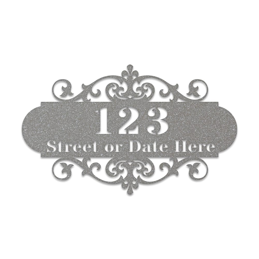Ornate Address Plaque Metal Sign