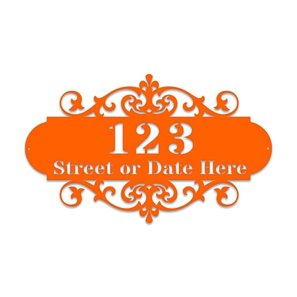 Ornate Address Plaque Metal Sign
