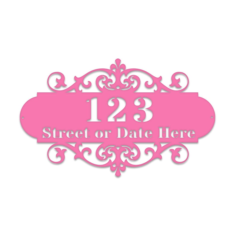 Ornate Address Plaque Metal Sign