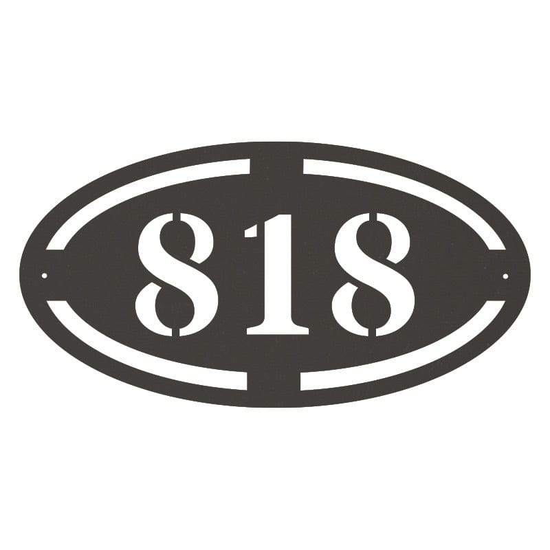 Oval Address Sign