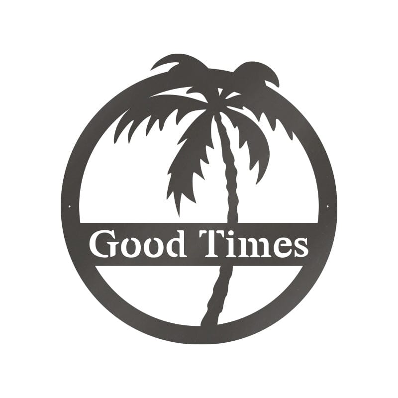 Palm Tree Metal Monogram Sign For Ocean Lovers