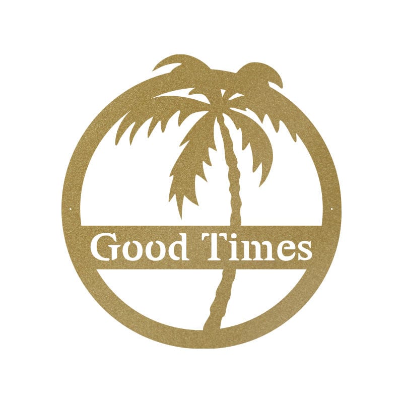 Palm Tree Metal Monogram Sign For Ocean Lovers