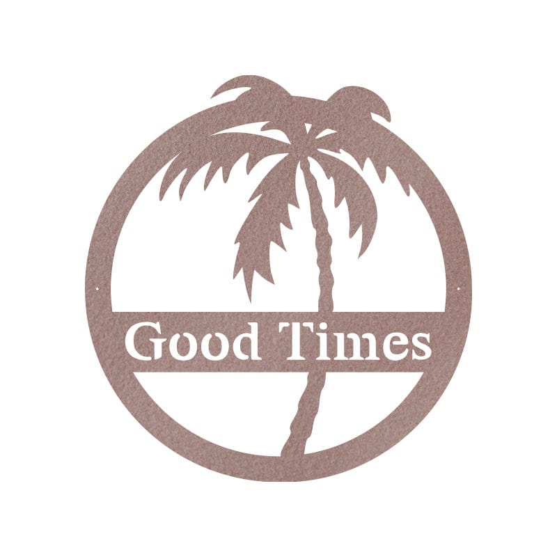 Palm Tree Metal Monogram Sign For Ocean Lovers