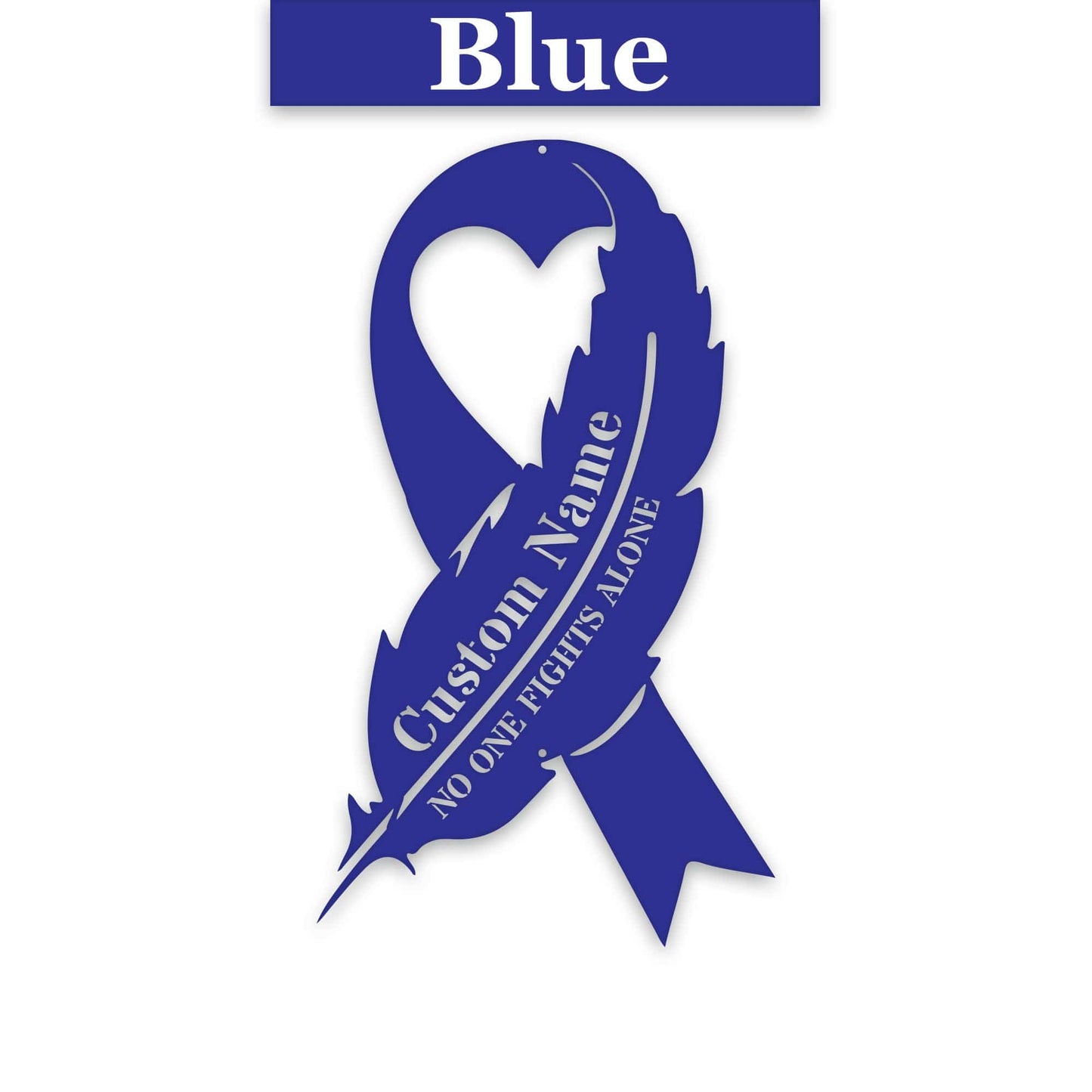Personalized Awareness Ribbon Metal Sign