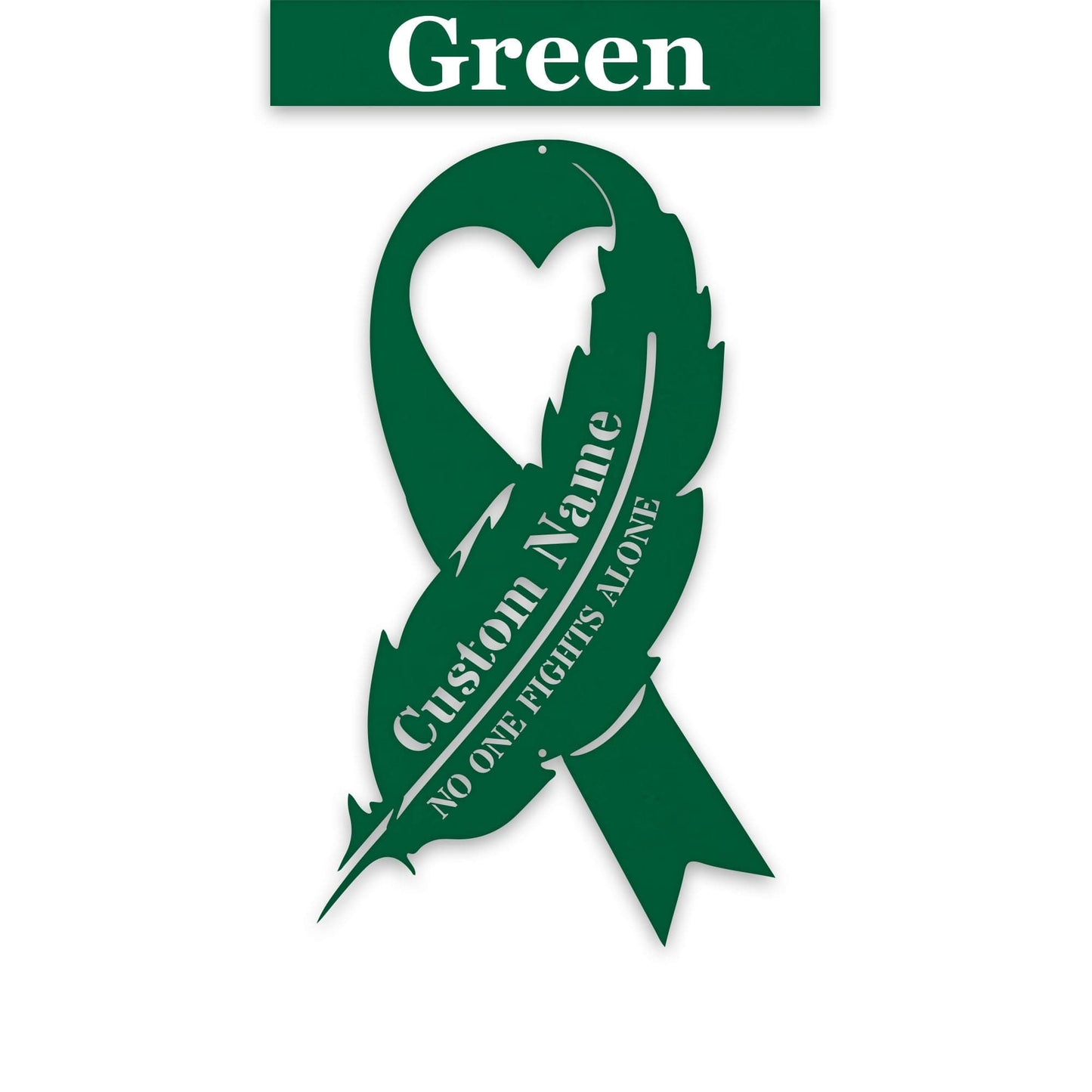 Personalized Awareness Ribbon Metal Sign
