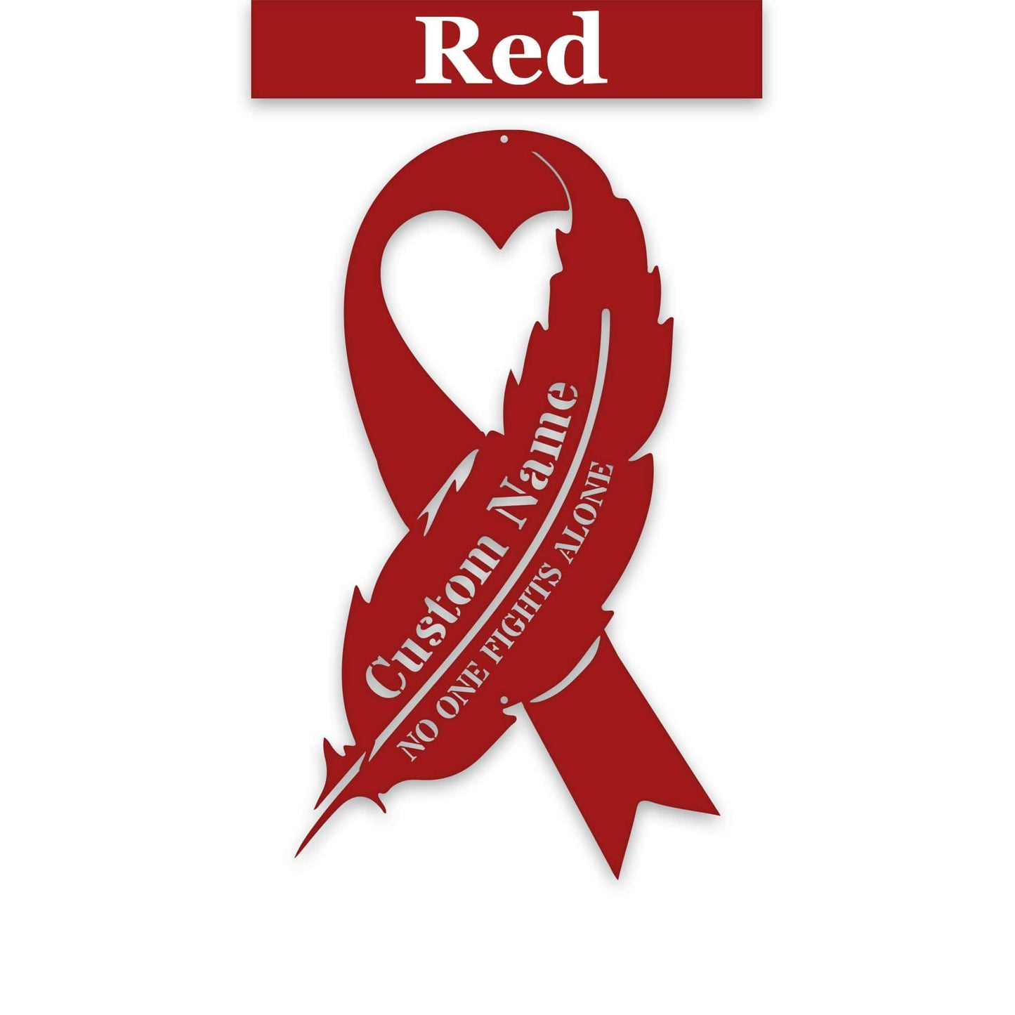 Personalized Awareness Ribbon Metal Sign