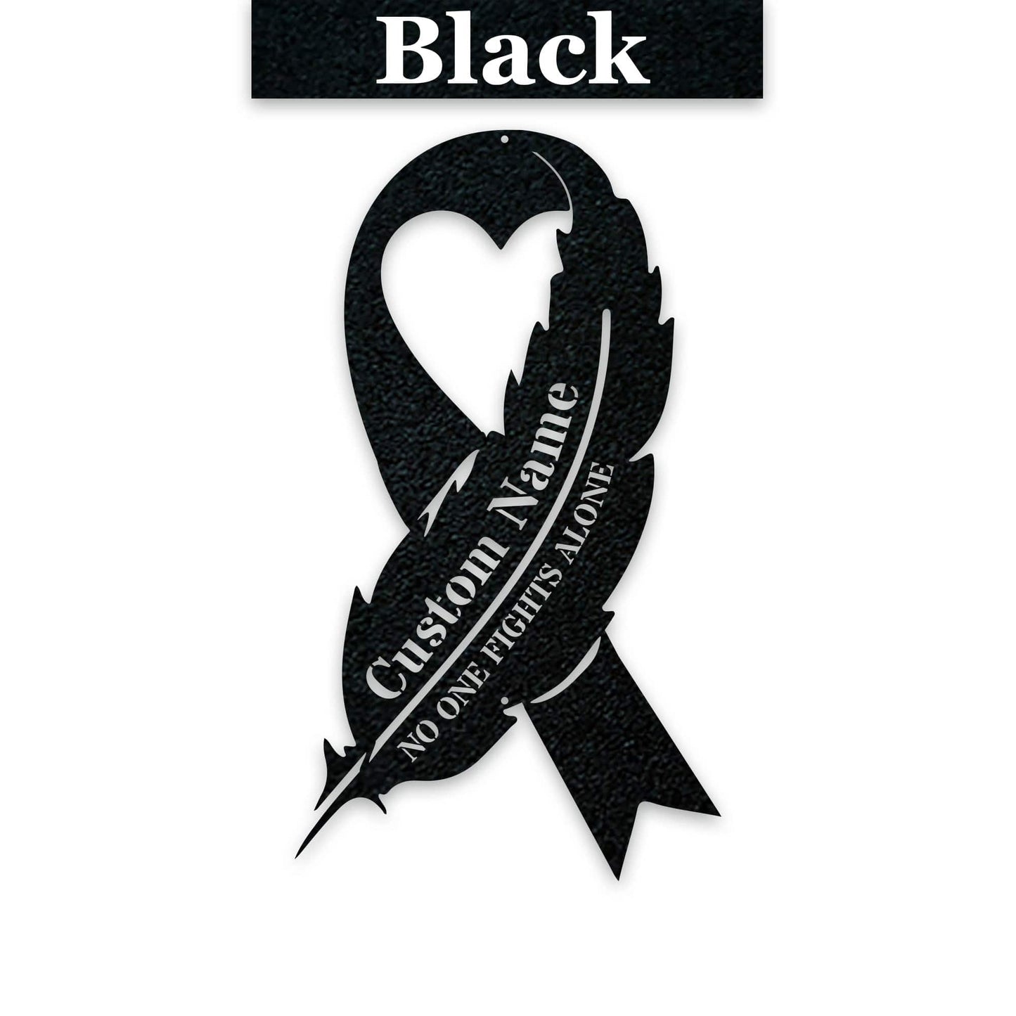 Personalized Awareness Ribbon Metal Sign