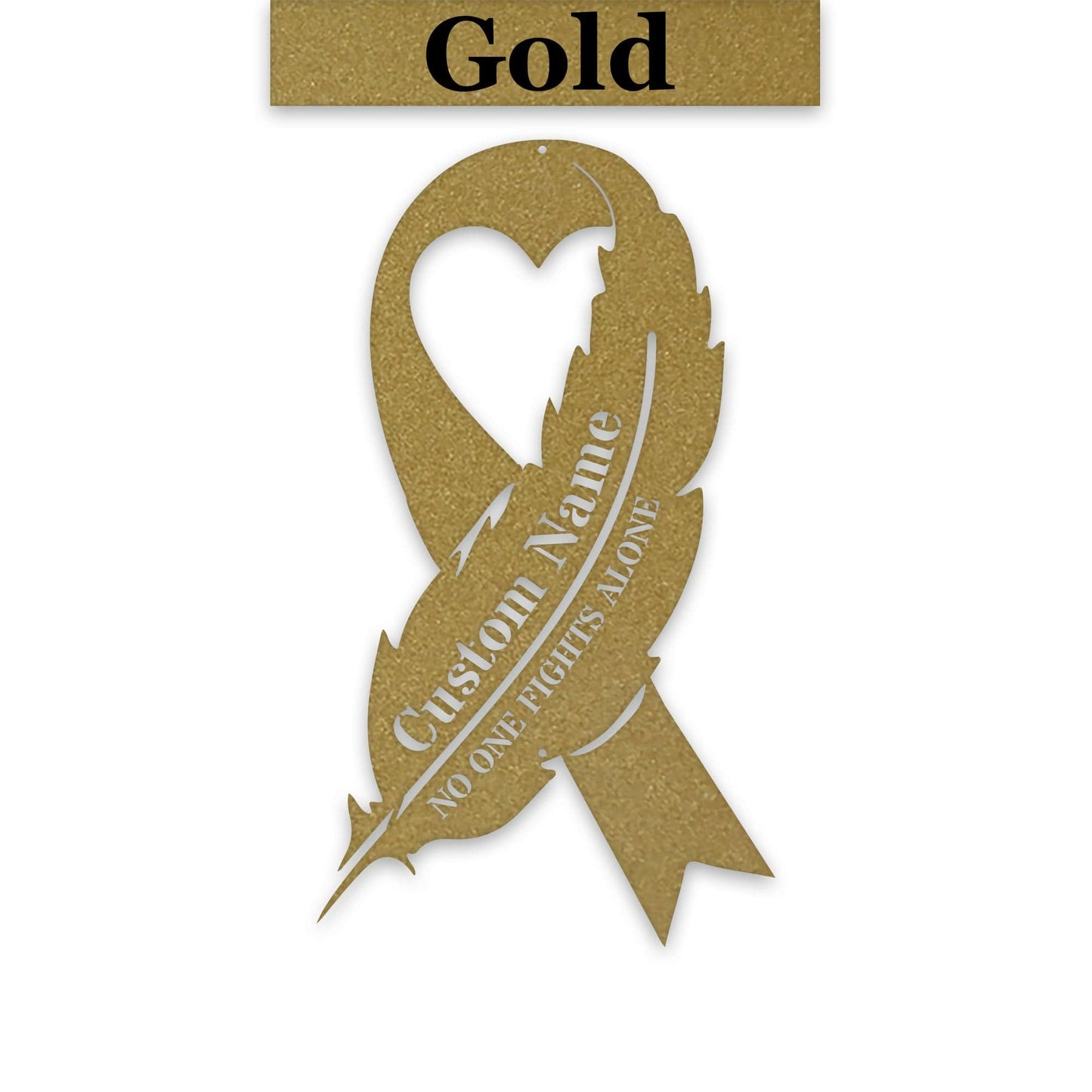 Personalized Awareness Ribbon Metal Sign