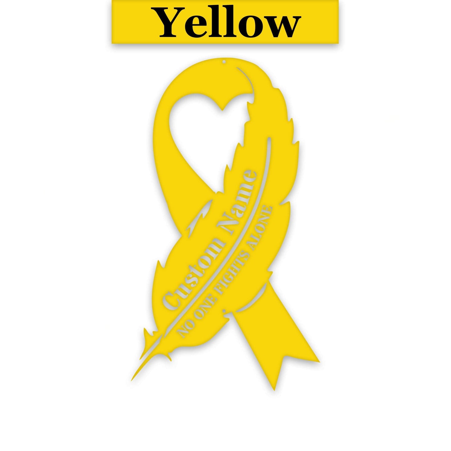 Personalized Awareness Ribbon Metal Sign
