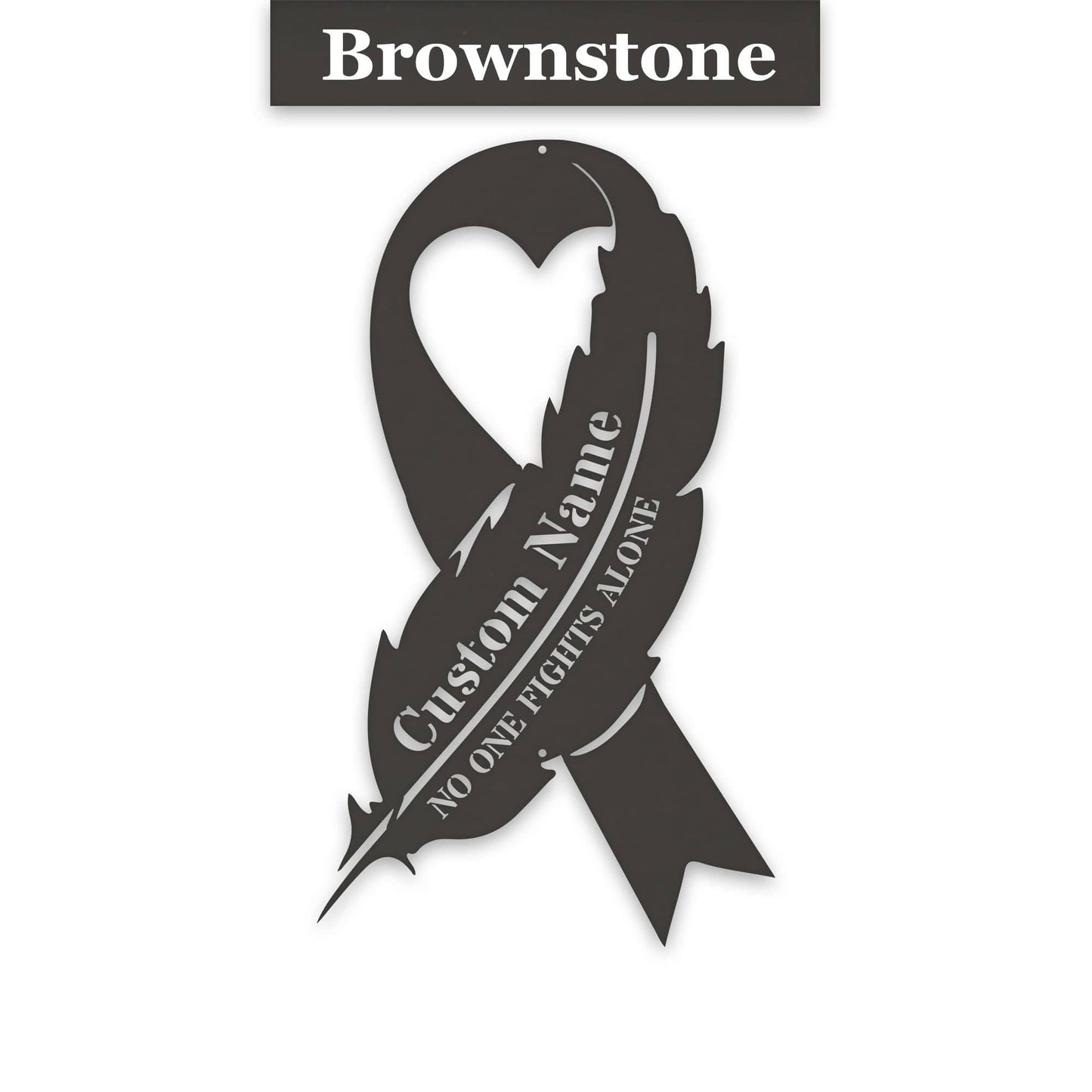 Personalized Awareness Ribbon Metal Sign