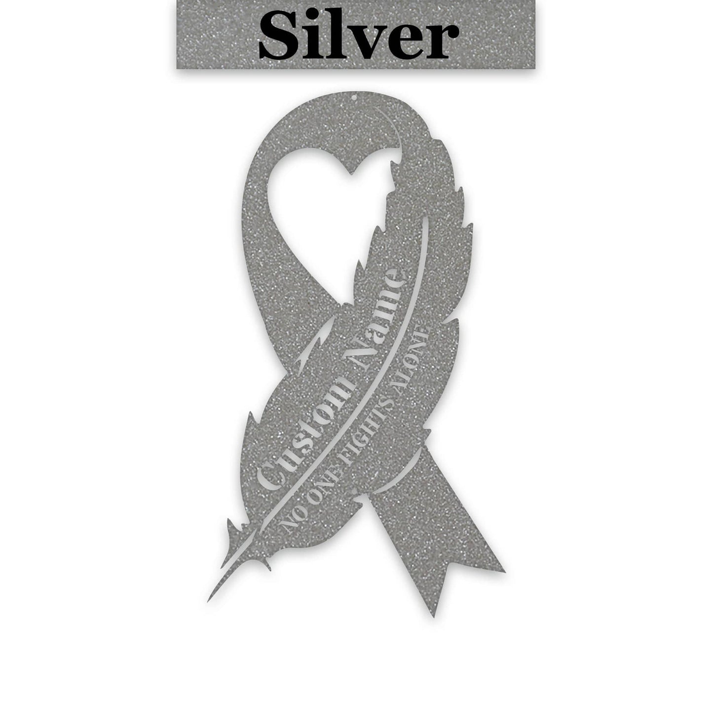 Personalized Awareness Ribbon Metal Sign