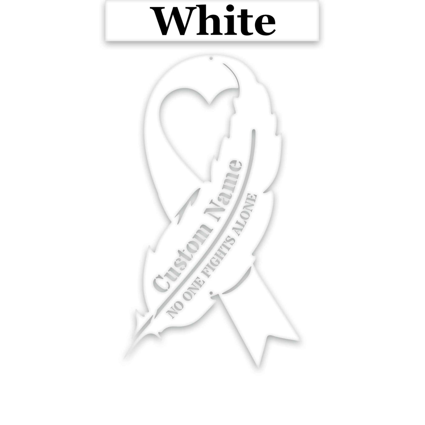 Personalized Awareness Ribbon Metal Sign