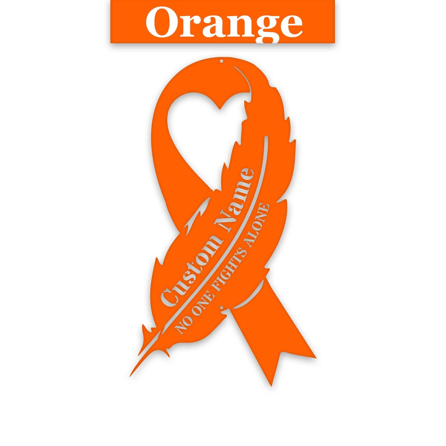 Personalized Awareness Ribbon Metal Sign
