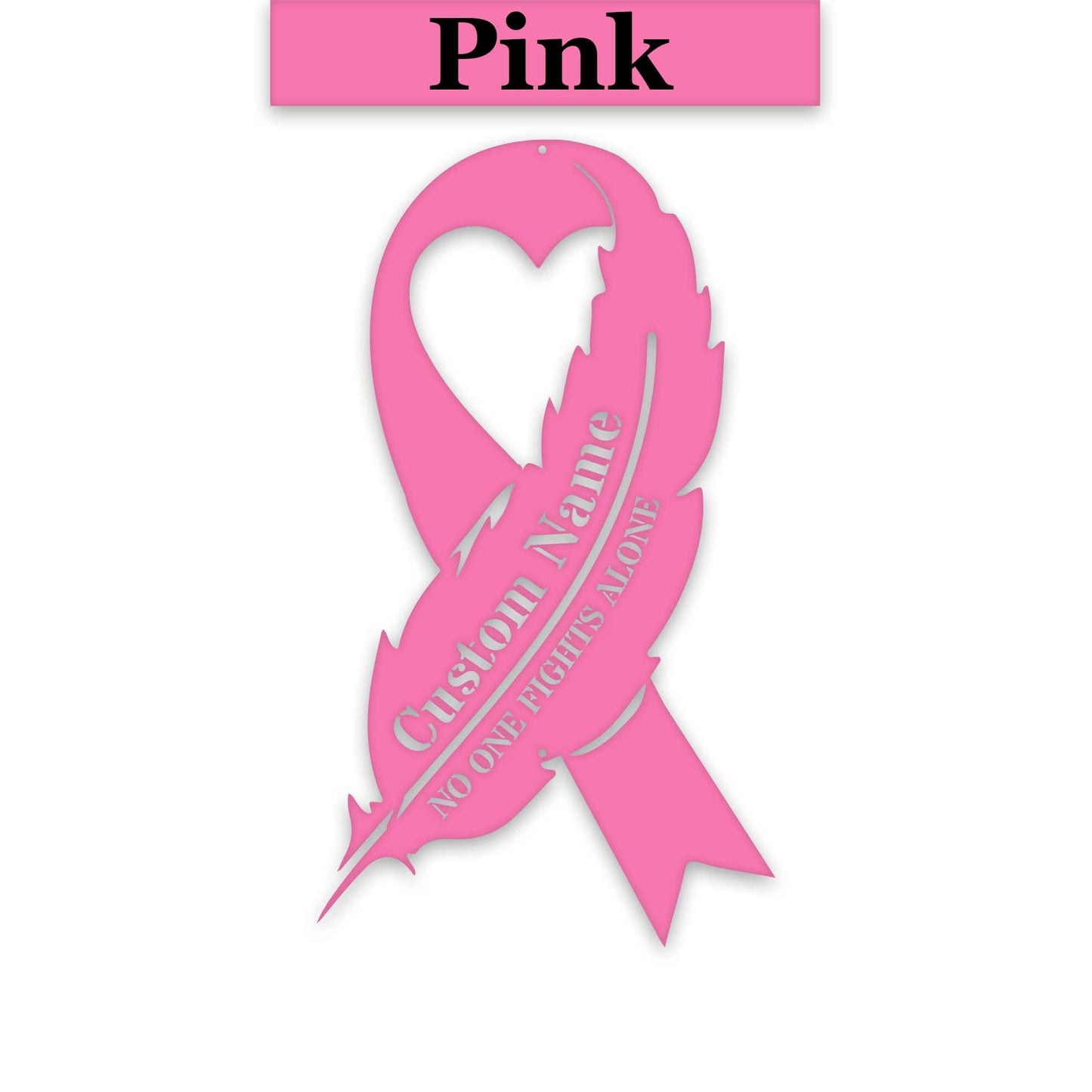 Personalized Awareness Ribbon Metal Sign