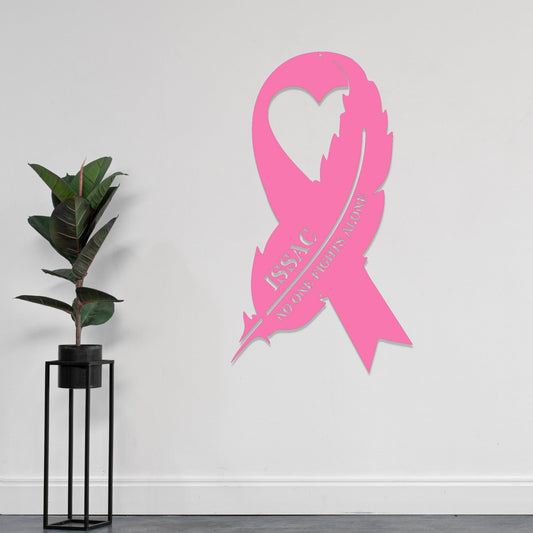 Personalized Awareness Ribbon Metal Sign