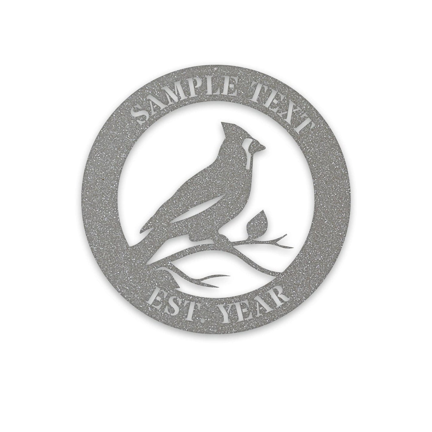 Cardinal Metal Wall Art - Personalized Metal Sign  | Custom Outdoor Garden Decor