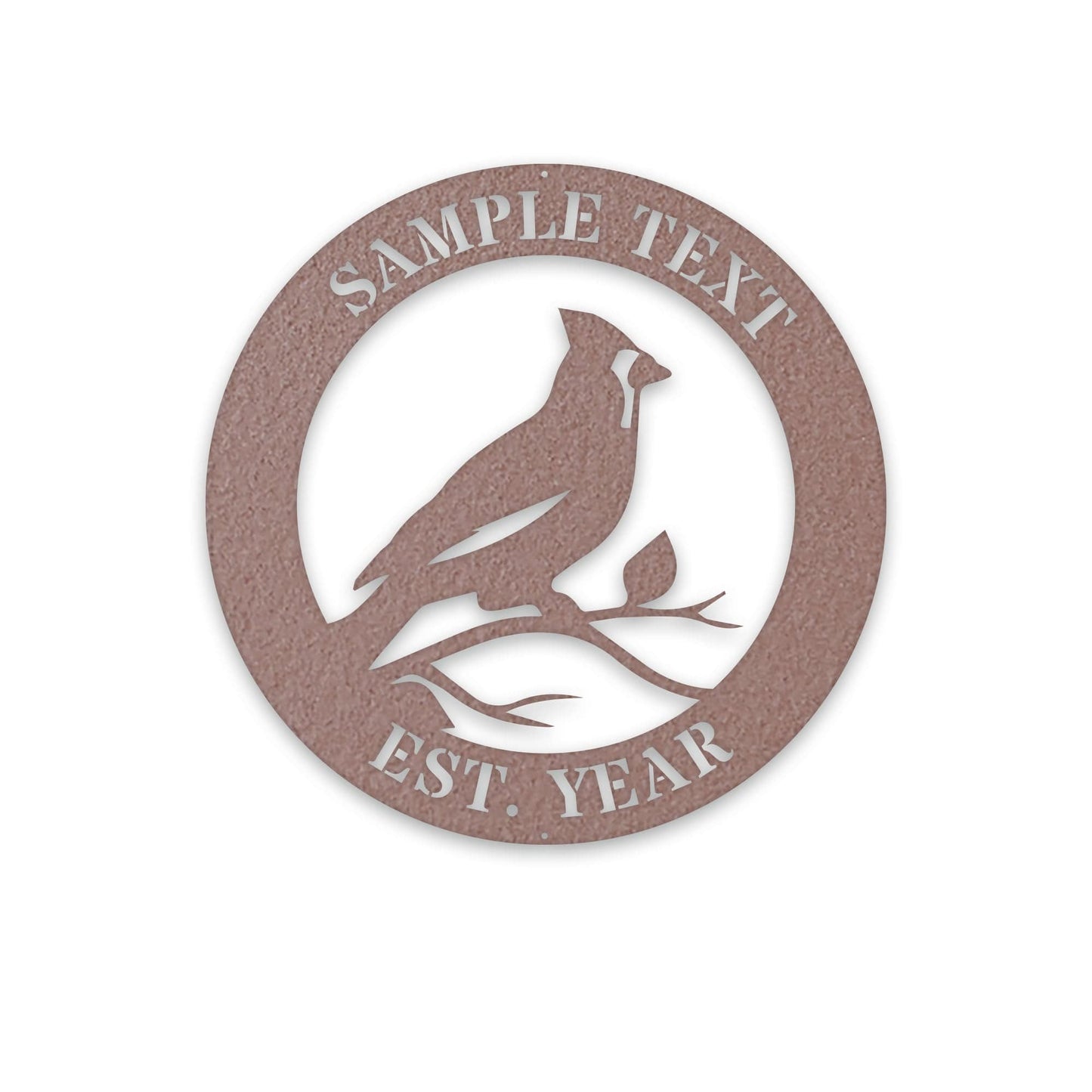 Cardinal Metal Wall Art - Personalized Metal Sign  | Custom Outdoor Garden Decor