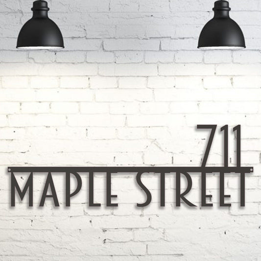 Personalized Modern Deco Address Sign