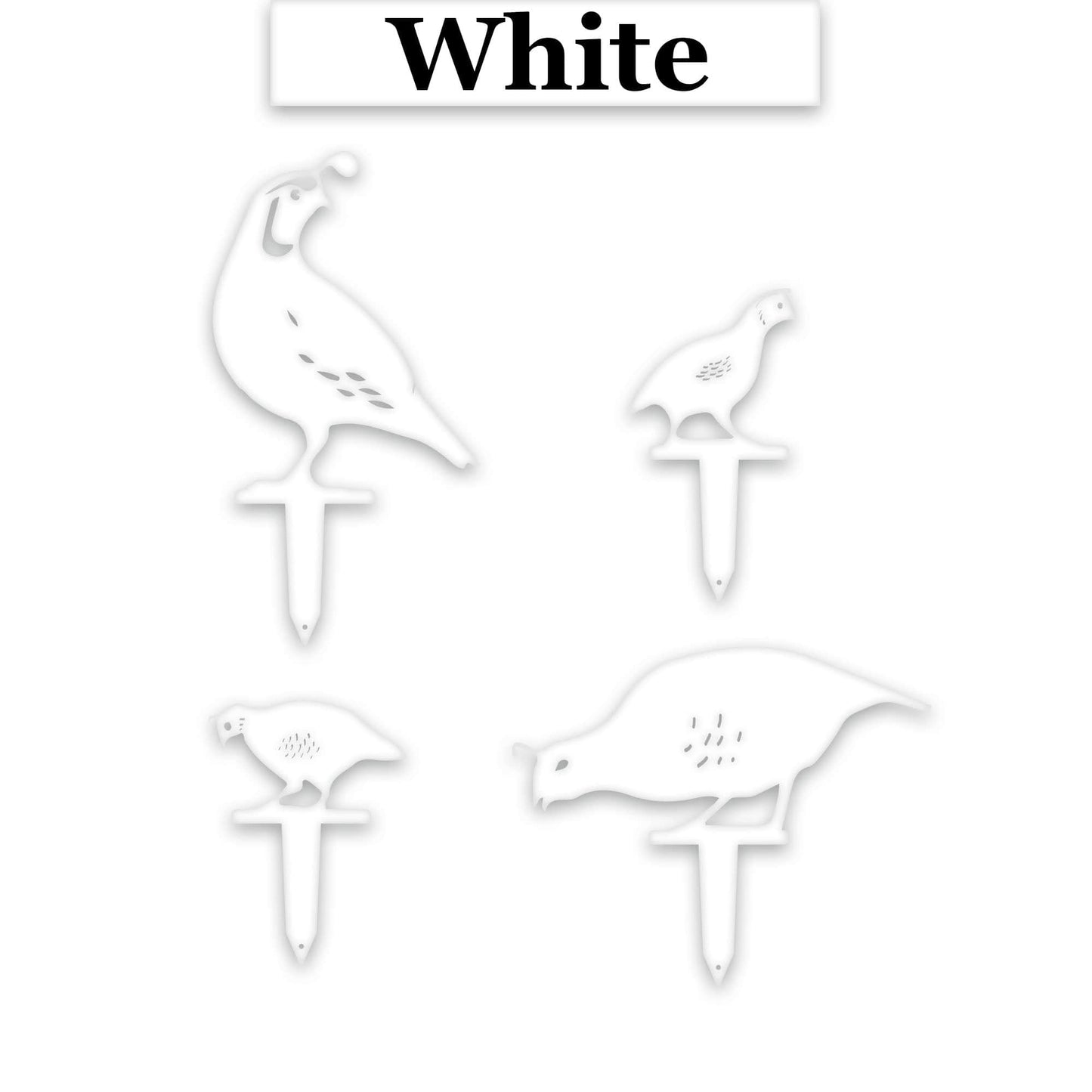 Quail Family Lawn and Garden Stakes