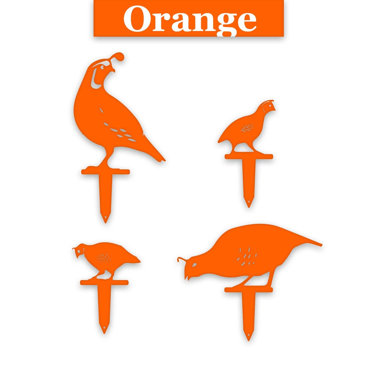 Quail Family Lawn and Garden Stakes