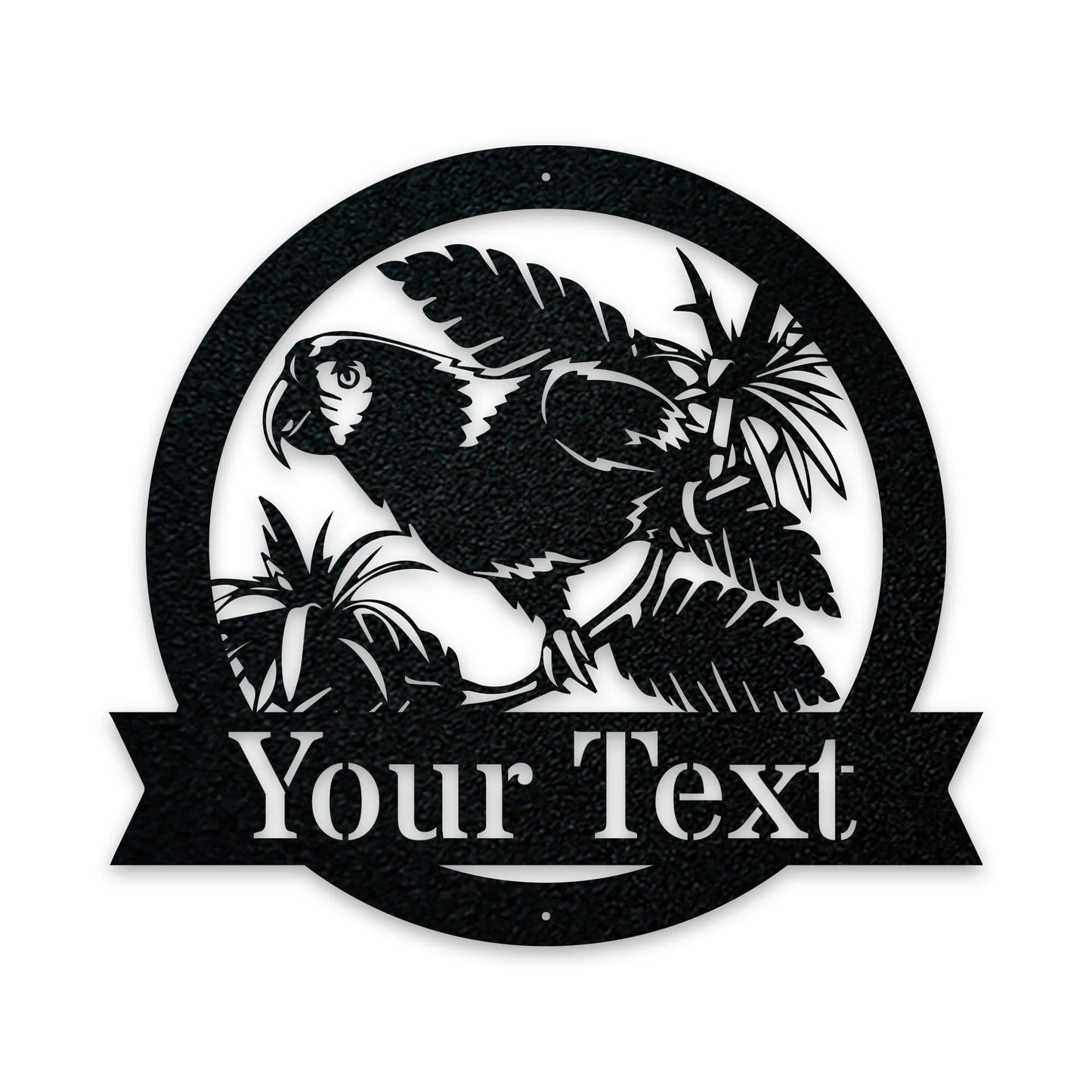 Rainforest Macaw Personalized Metal Sign