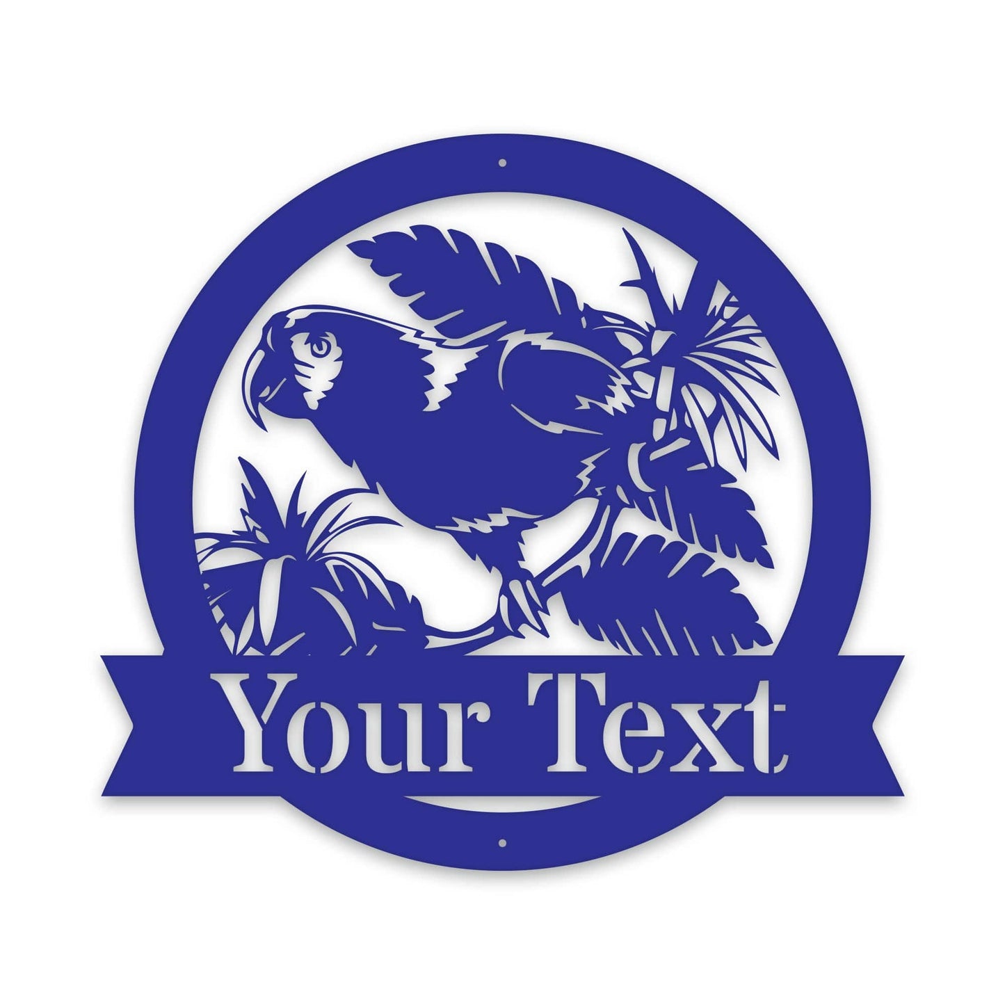 Rainforest Macaw Personalized Metal Sign