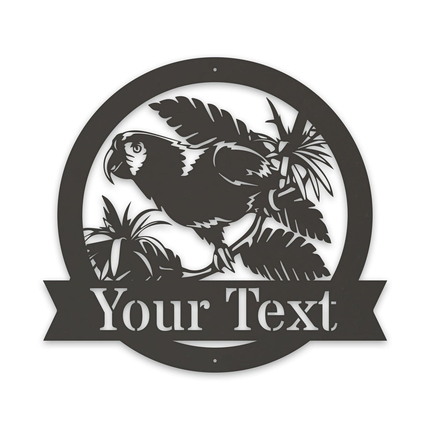 Rainforest Macaw Personalized Metal Sign