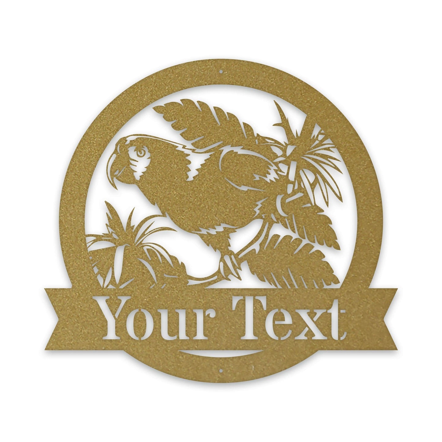 Rainforest Macaw Personalized Metal Sign