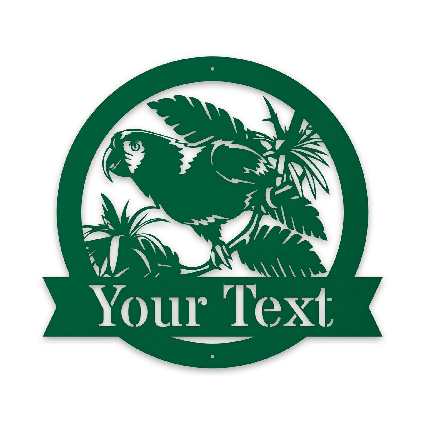 Rainforest Macaw Personalized Metal Sign