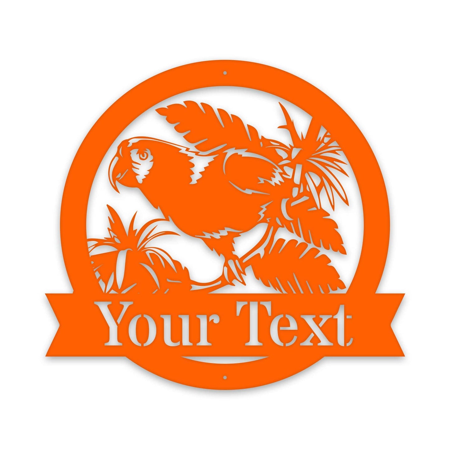 Rainforest Macaw Personalized Metal Sign