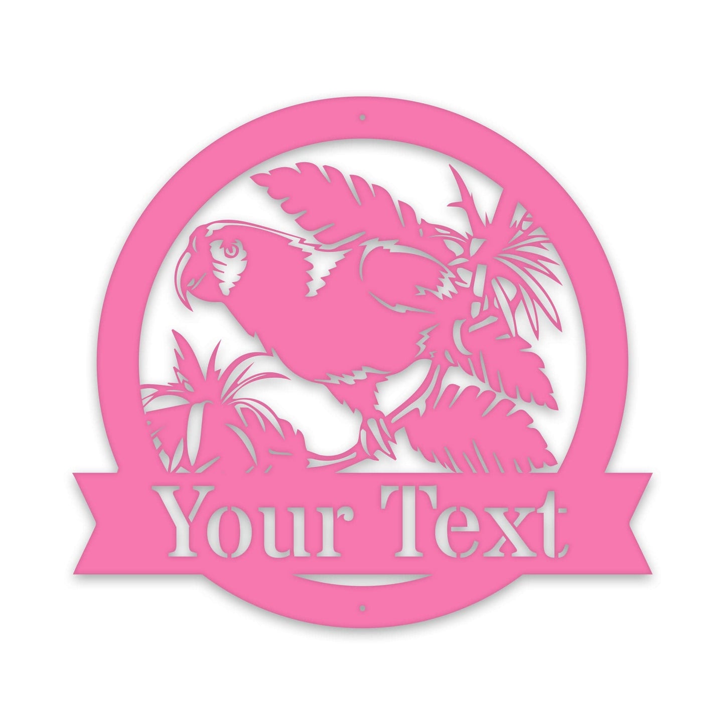 Rainforest Macaw Personalized Metal Sign