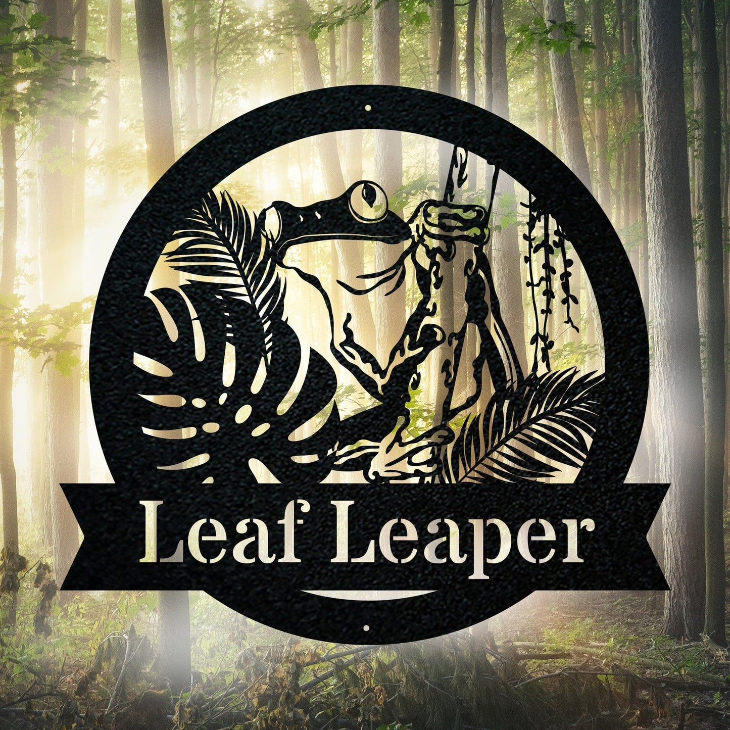 Rainforest Tree Frog Personalized Metal Sign