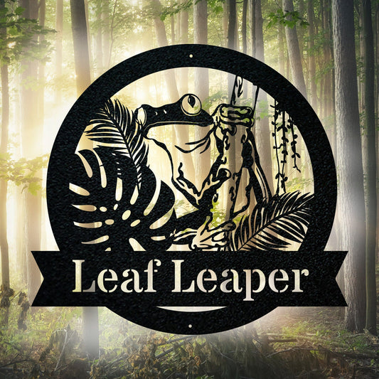 Rainforest Tree Frog Personalized Metal Sign