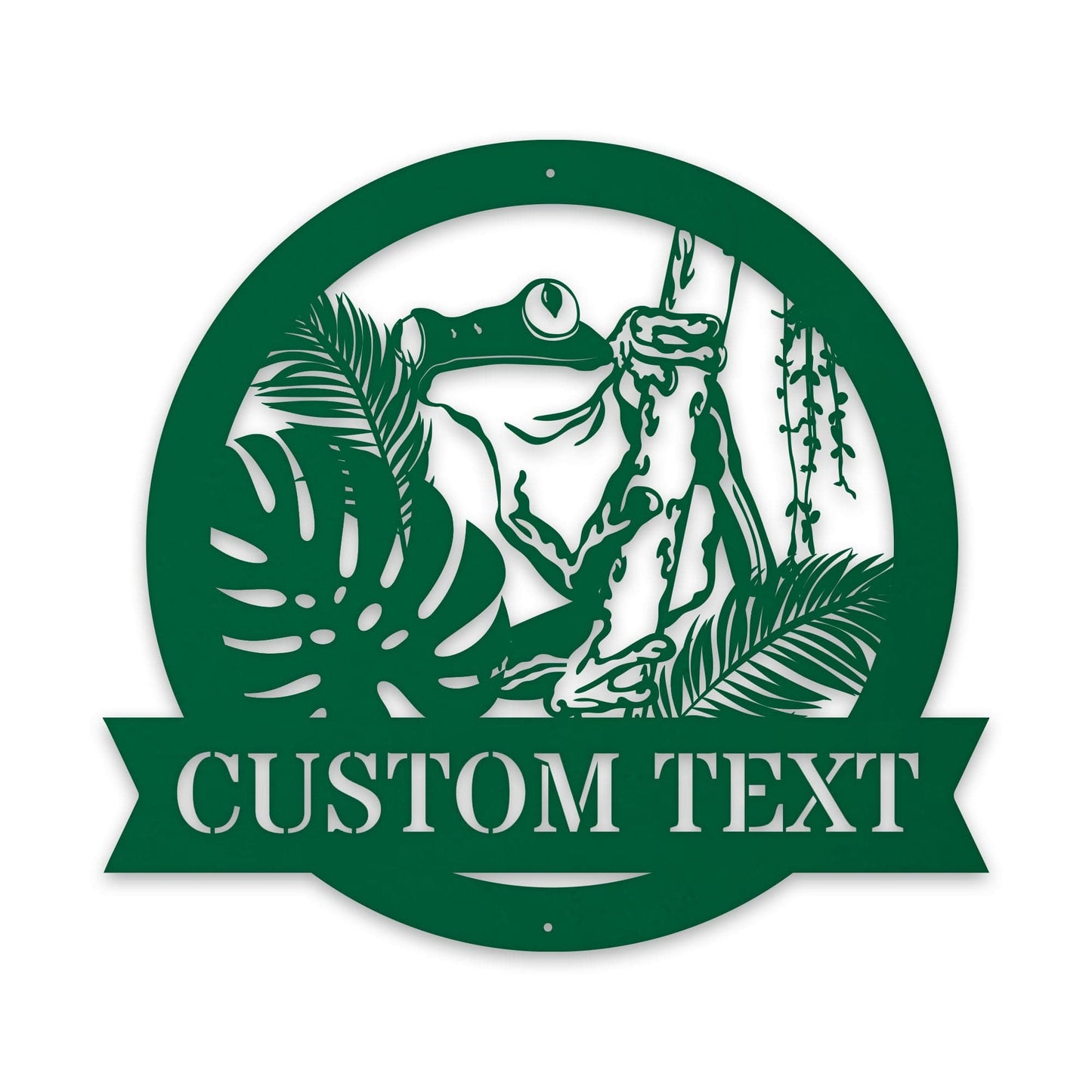 Rainforest Tree Frog Personalized Metal Sign