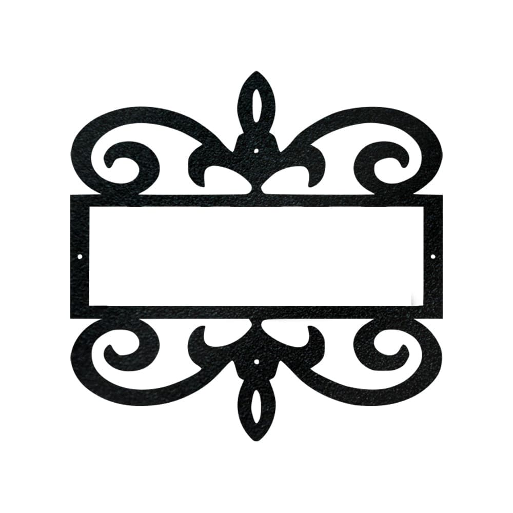 Scroll Address Metal Sign