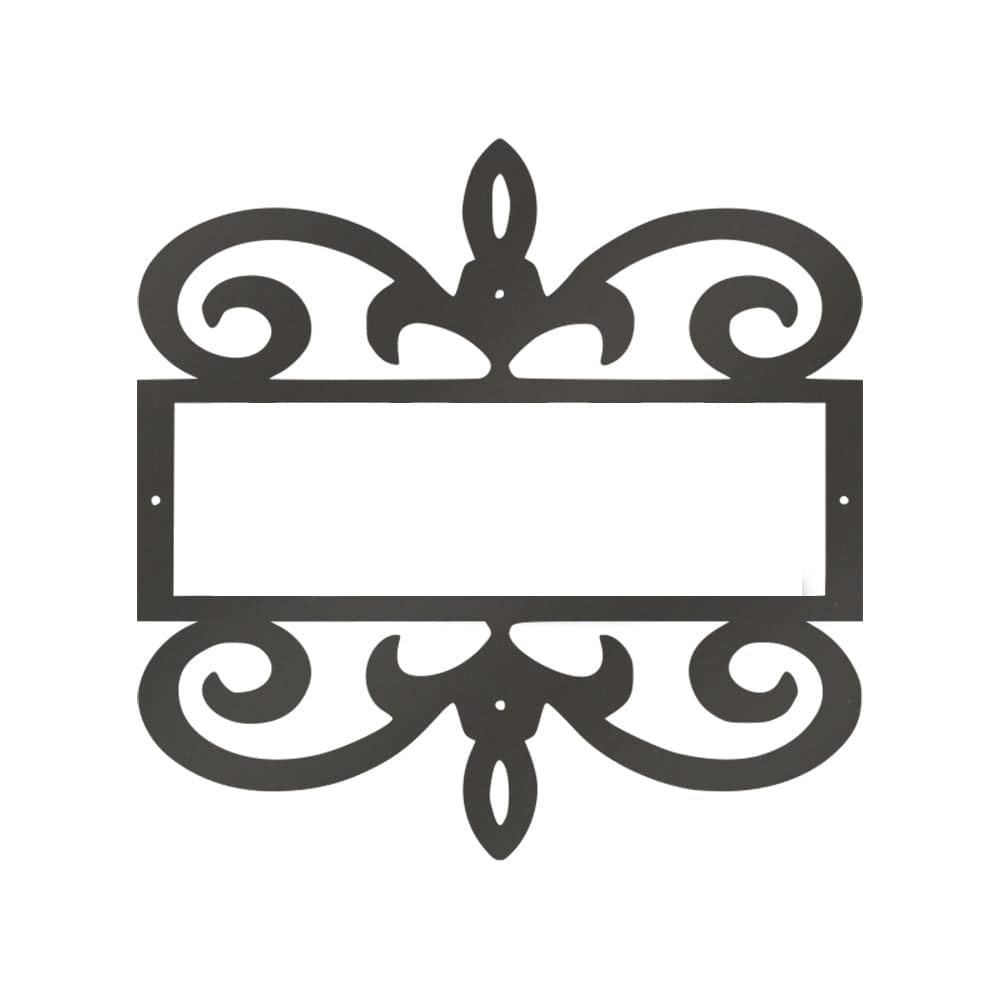 Scroll Address Metal Sign